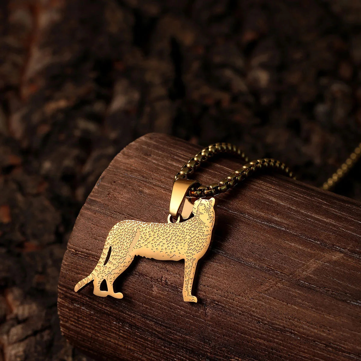 Cheetah Cat Necklace- Comes in Gold or Silver