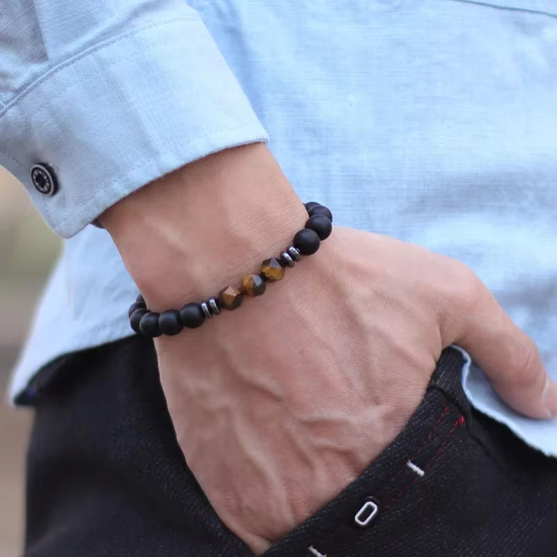 Sophisticated Matte Tiger Eye Bracelet