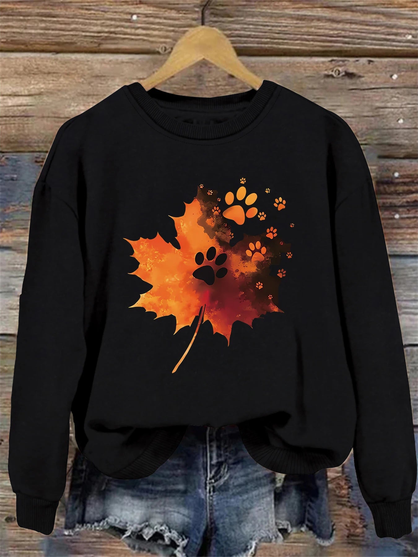 Fall in Paw Crew Neck Sweatshirt