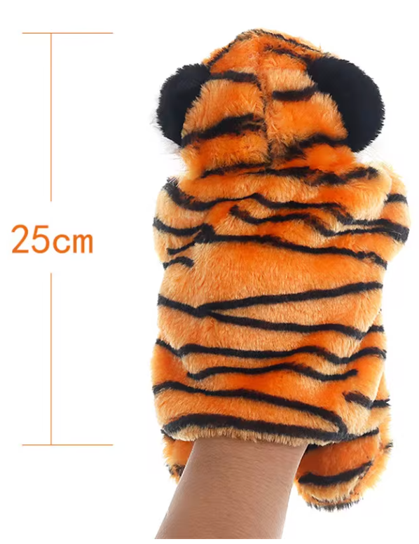 Plushy Tiger Hand Puppet for Story Telling