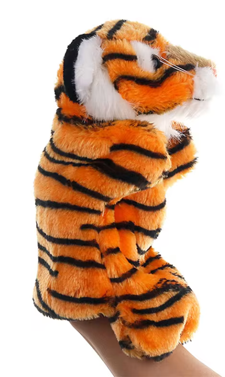Plushy Tiger Hand Puppet for Story Telling