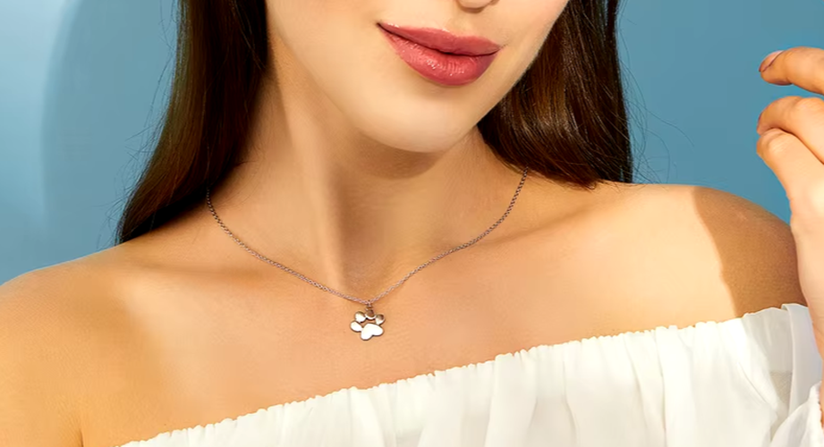 Sterling Silver Cat Paw Necklace