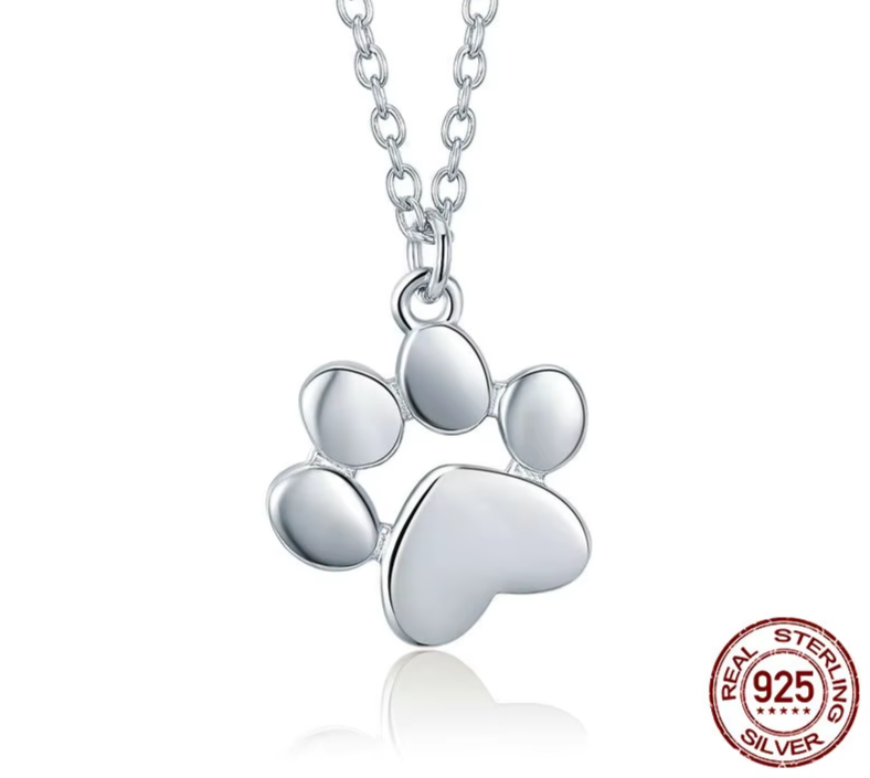 Sterling Silver Cat Paw Necklace