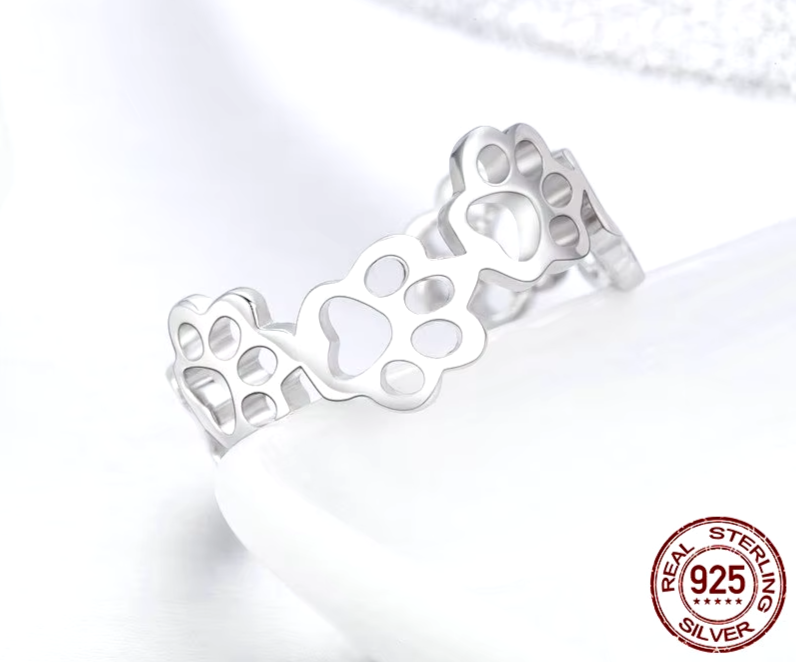 Sterling Silver Adjustable Paw Ring