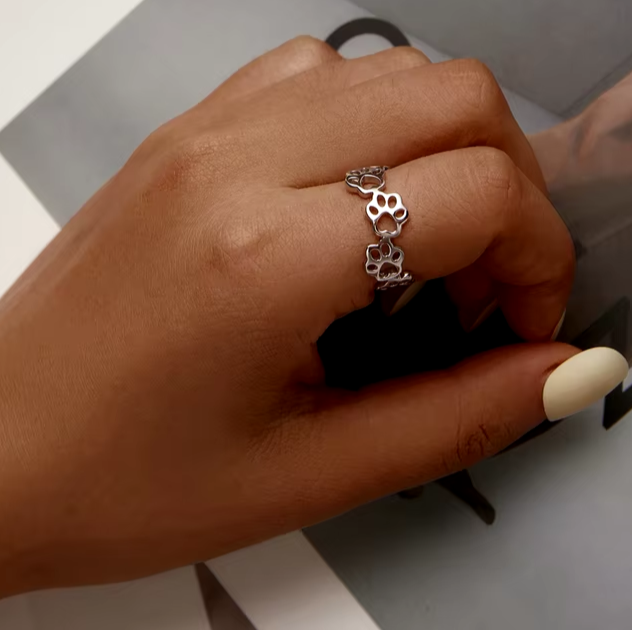 Sterling Silver Adjustable Paw Ring