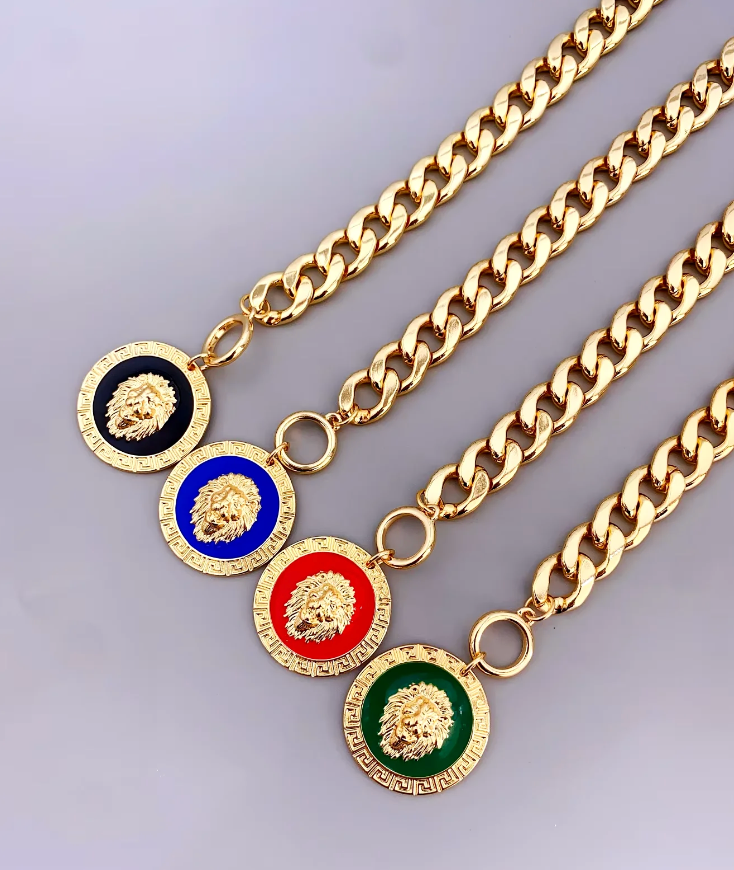 Lion Charm Bracelet (Red, Blue, Black, and Green)