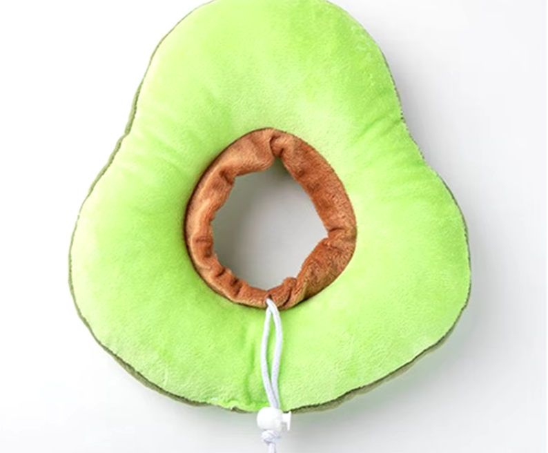 Soft Avocado Shaped Recovery Cat Collar, Adjustable and Non Adjustable Neck