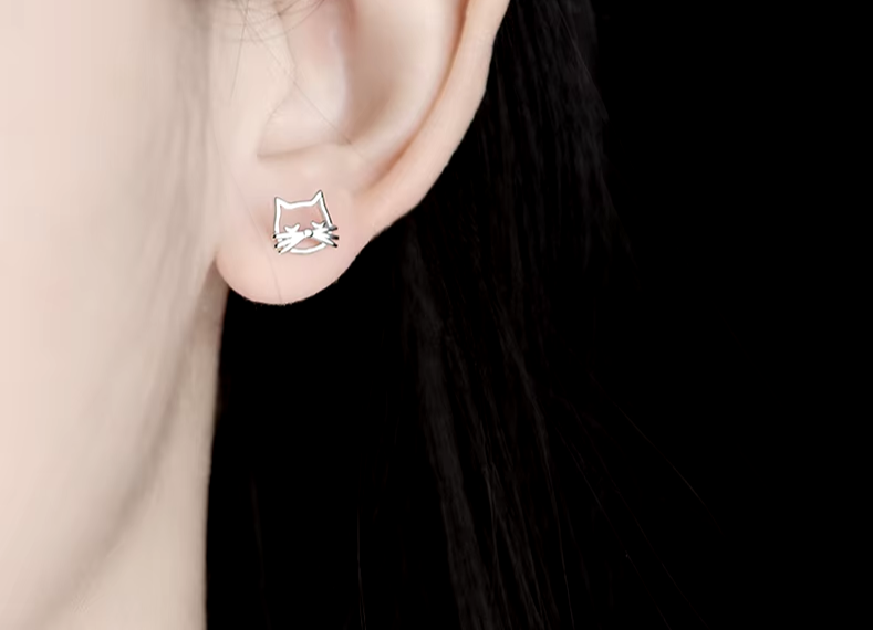 Whimsical Whisker Stud Earrings