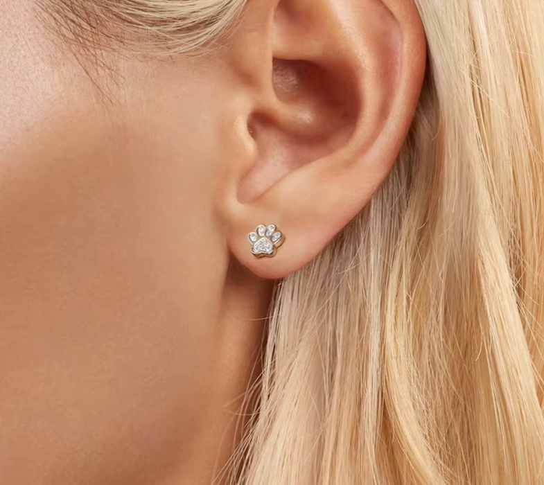 Cat Paw Stud Earrings