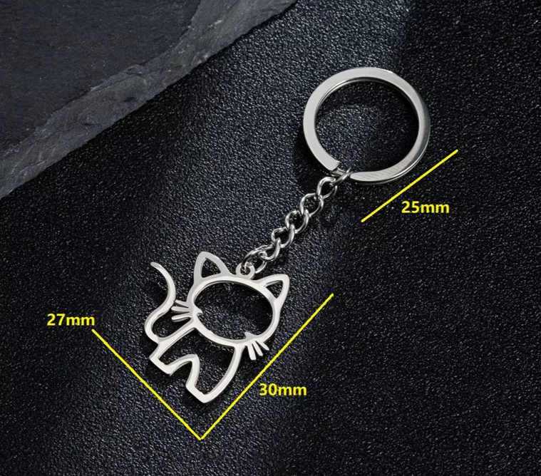 Happy Kitty Keychain