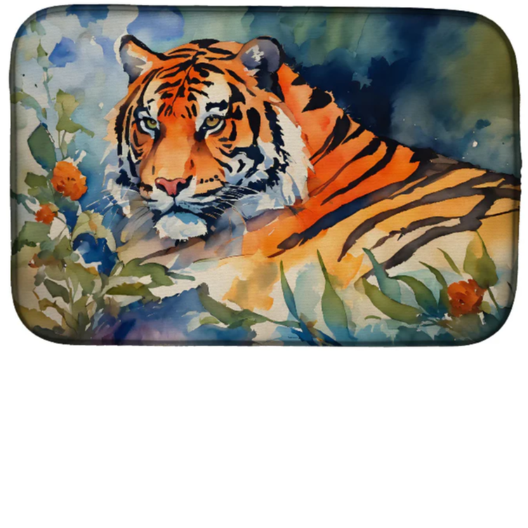 Tiger Dish Drying Mat