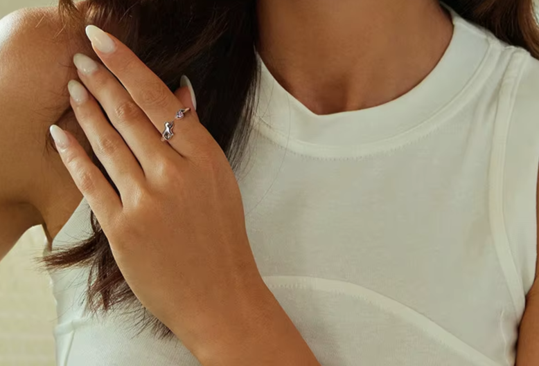 Cat & Heart Adjustable Ring