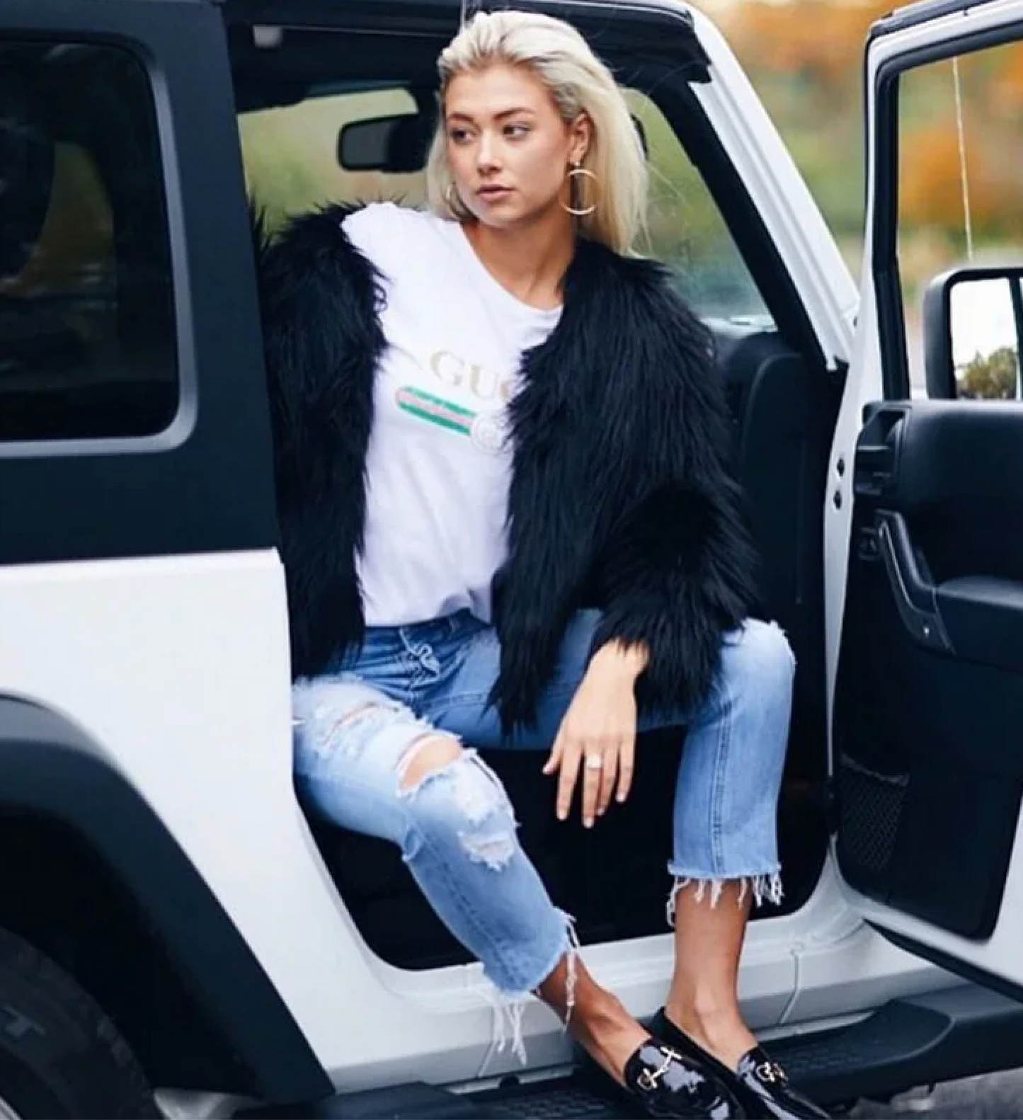Black Jaguar-Inspired Faux Fur Coat – Fierce, Plush & Stylish