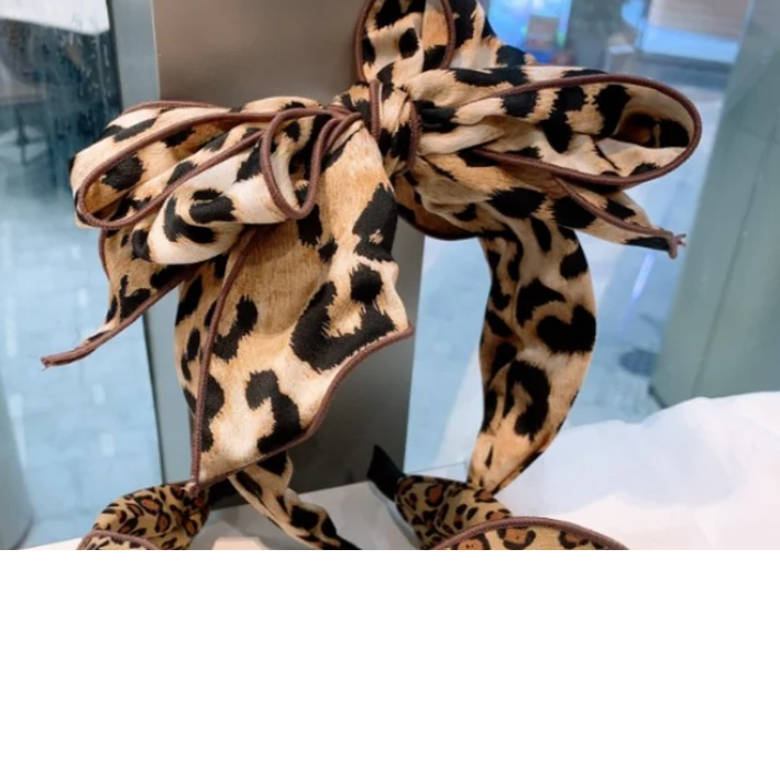 Trendy Wild Print Bow Headband