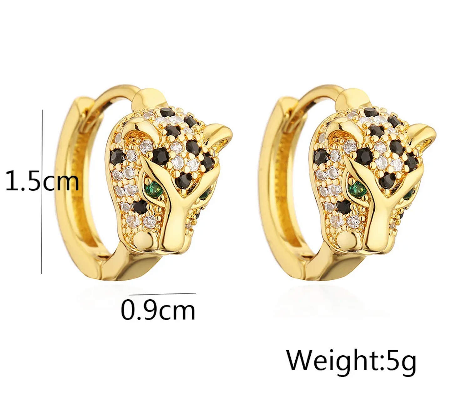 Golden Wildcat Earring