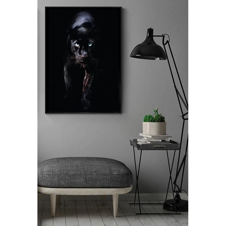 Black Jaguar Canvas Wall Art Decor