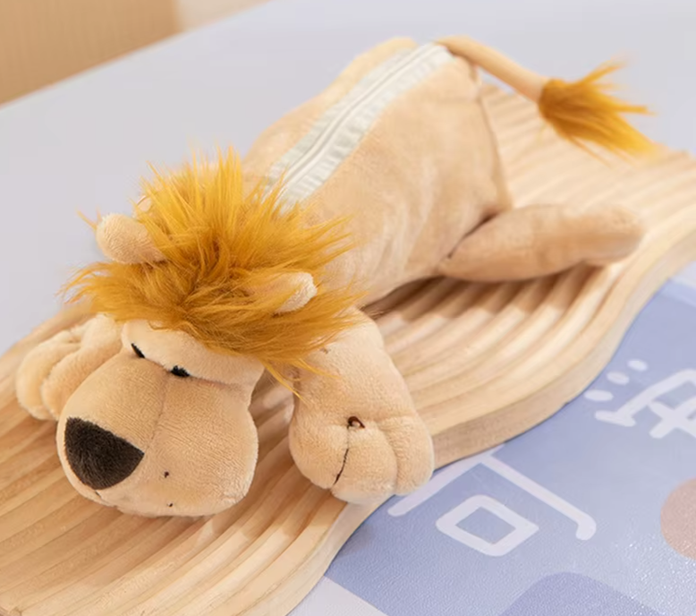 Lion Plush Pencil Case