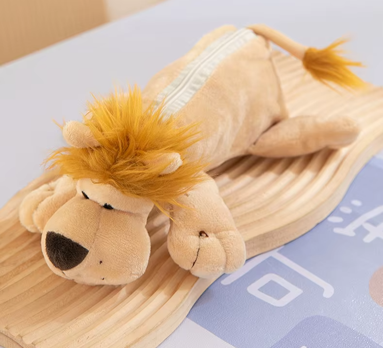 Lion Plush Pencil Case
