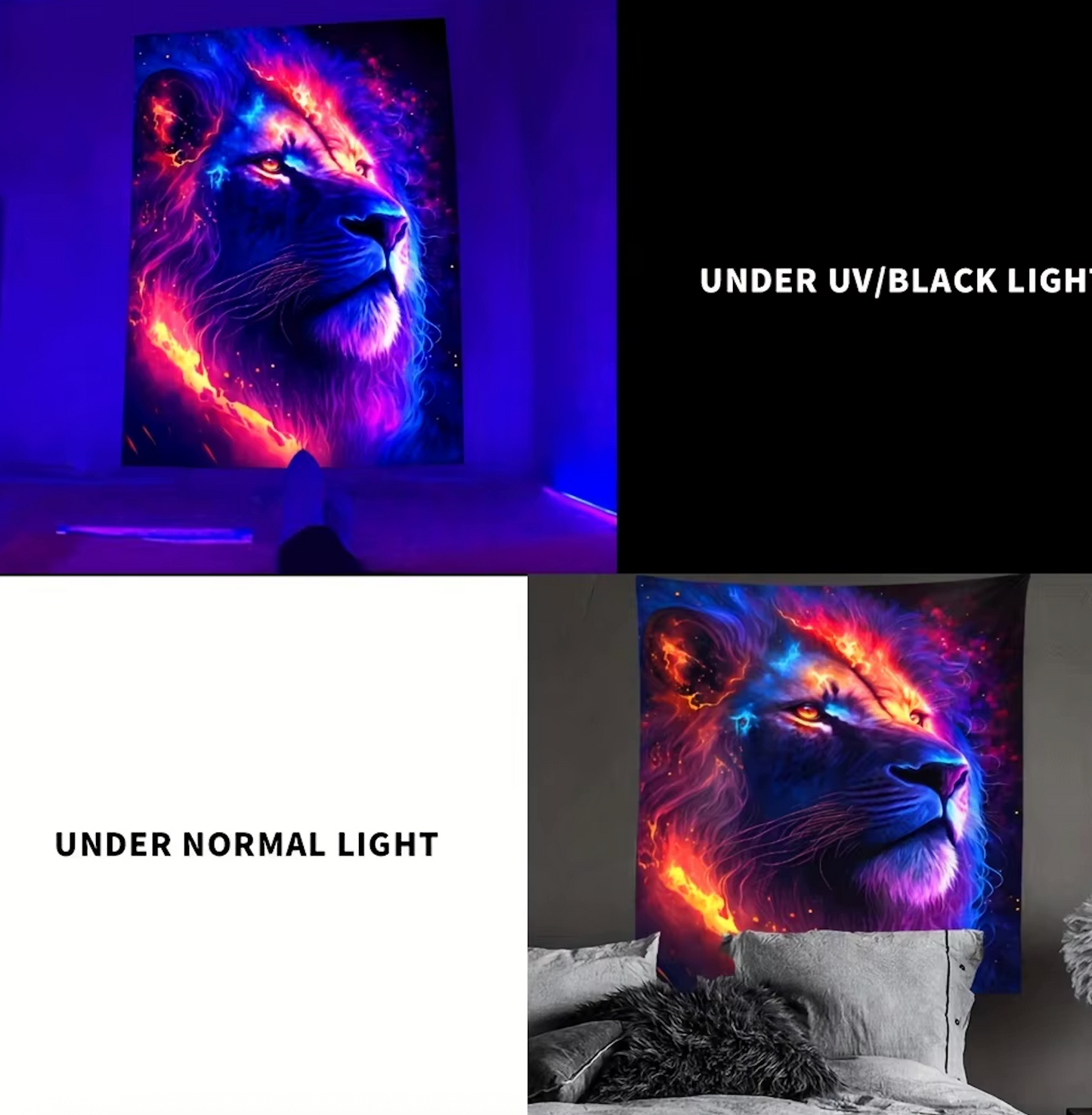 "The Power of One" Royal Fluorescent Tapestry