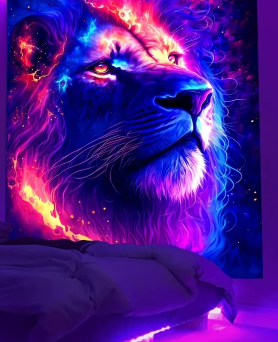 "The Power of One" Royal Fluorescent Tapestry