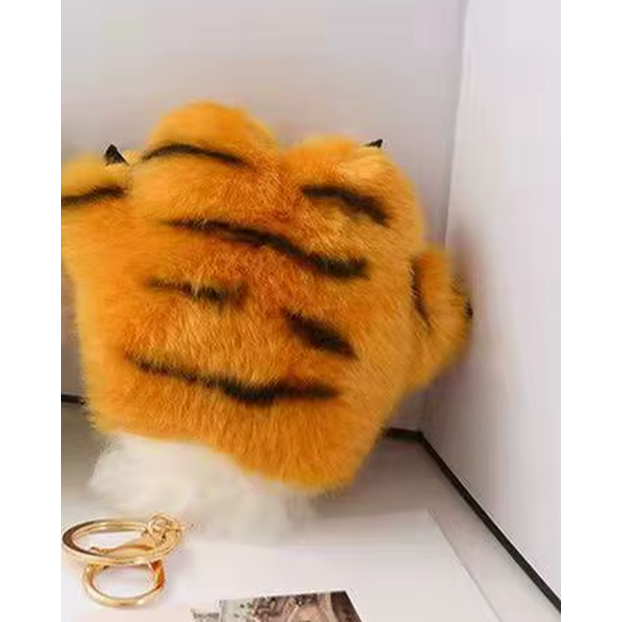 Plush Tiger Paw Keychain