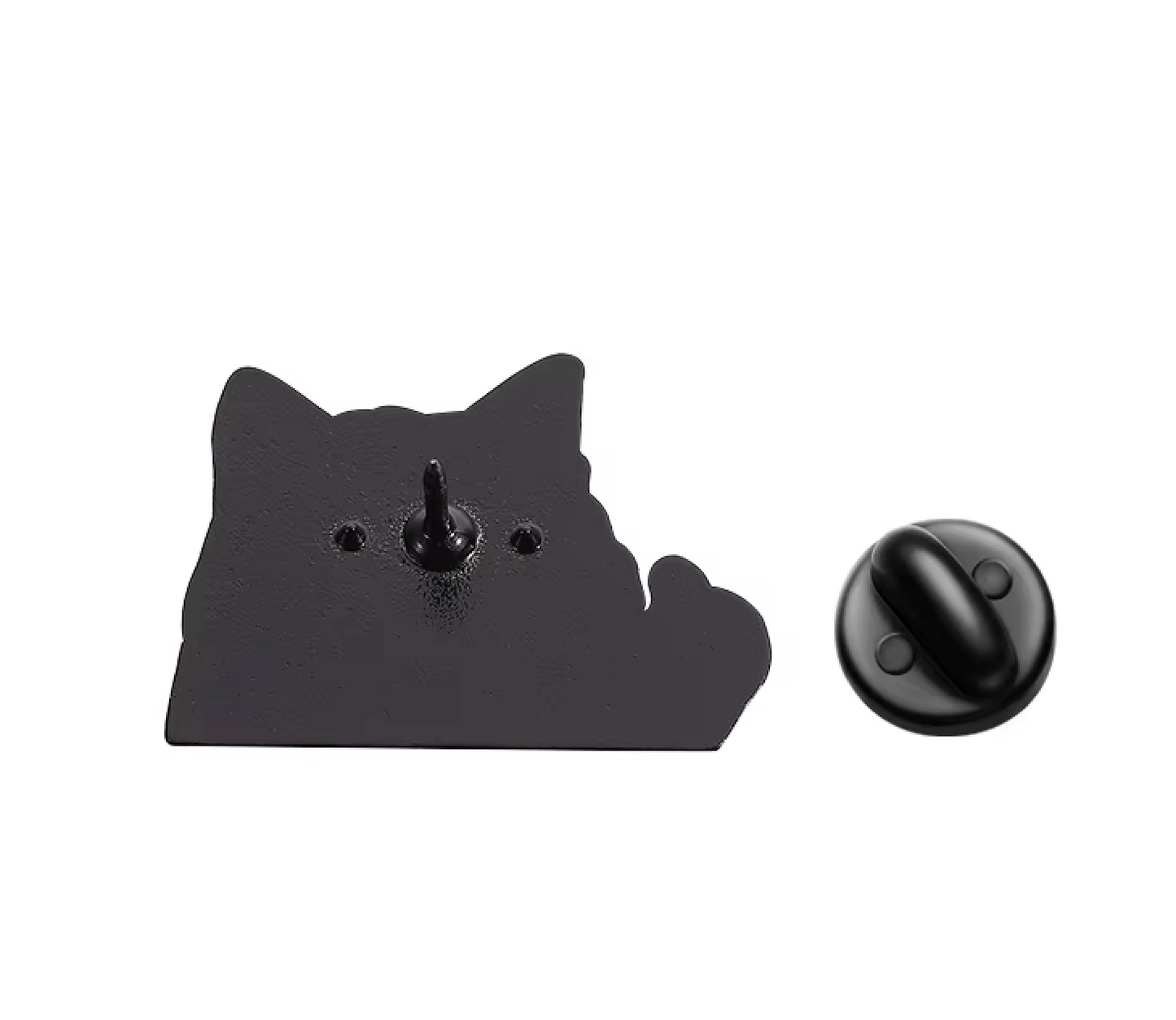 Thumbs up Crying Cat Pin