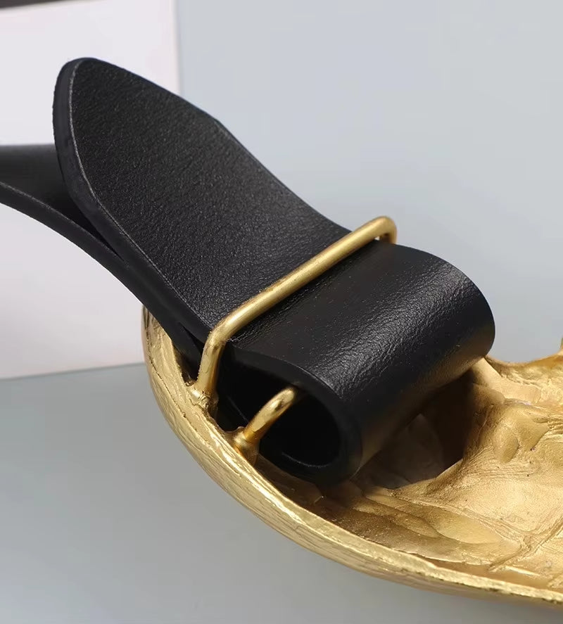 Women's Panther Leather Belt