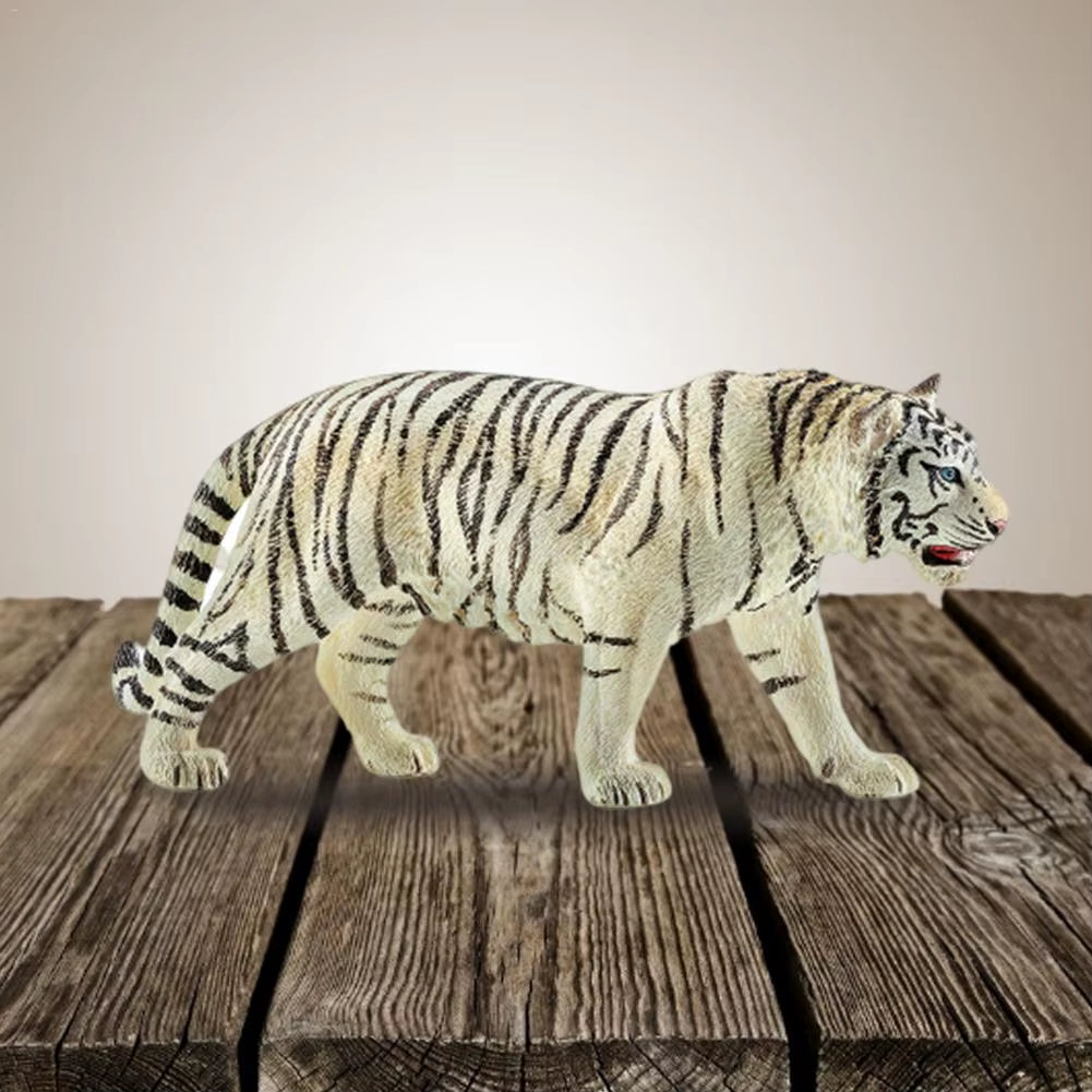 Realistic White Tiger Figurine (6.2")