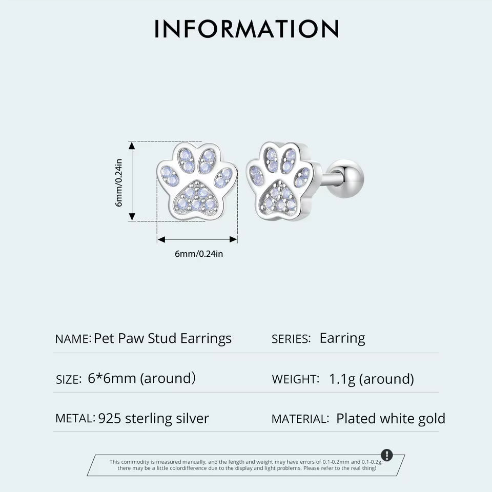 Cat Paw Stud Earrings