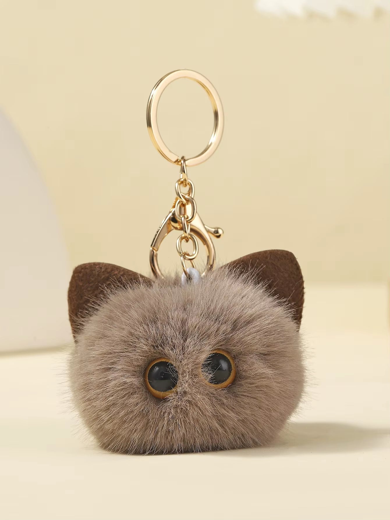 Trendy Plush Cat Keychain: Many Colors!