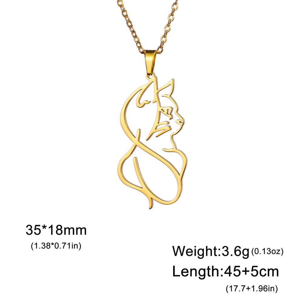 Stylish Shape of Cat Necklace