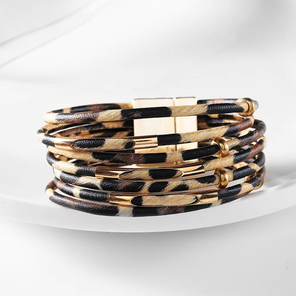 Wild Leather Wrap Bracelet : 4 Color Variations !