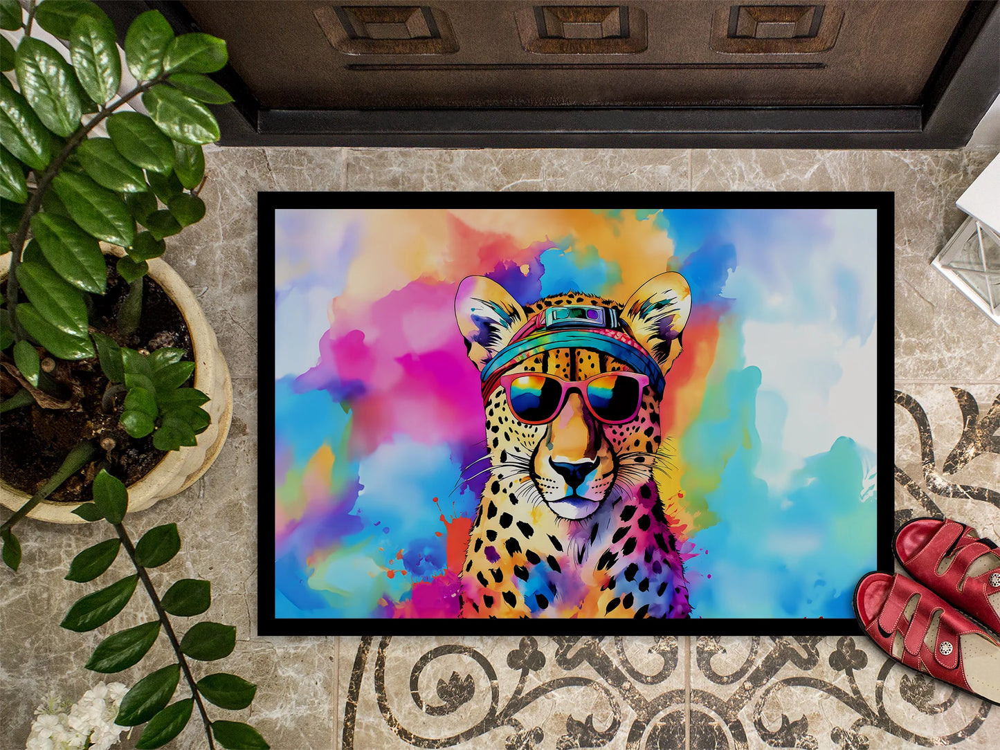 Hippie Cheetah Doormat