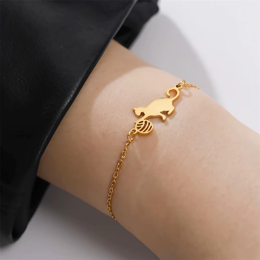Cat & Ball Bracelet