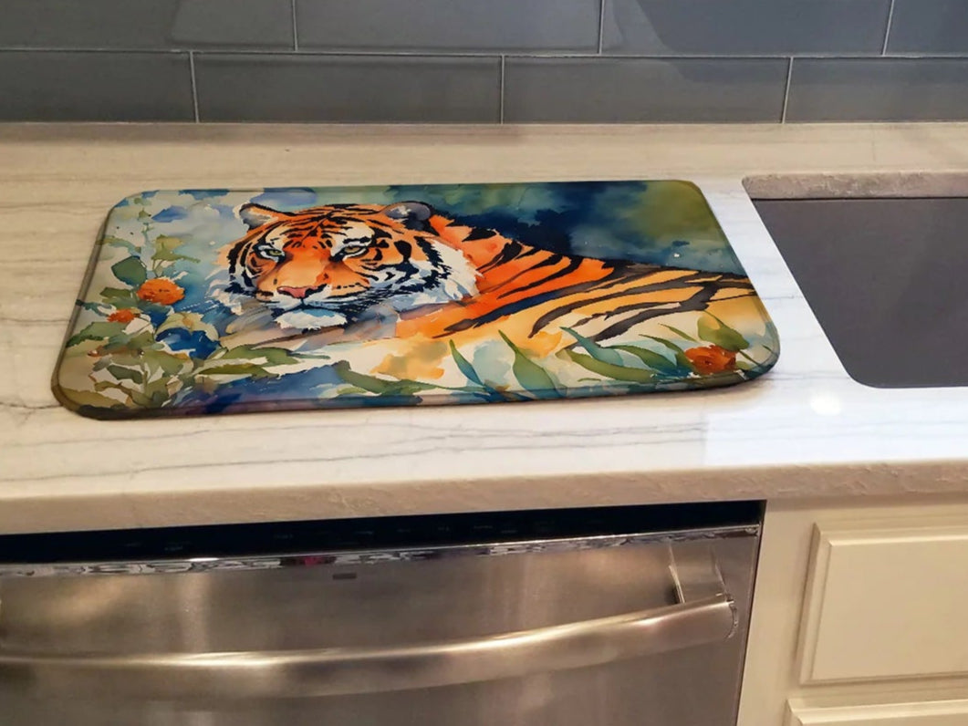 Tiger Dish Drying Mat