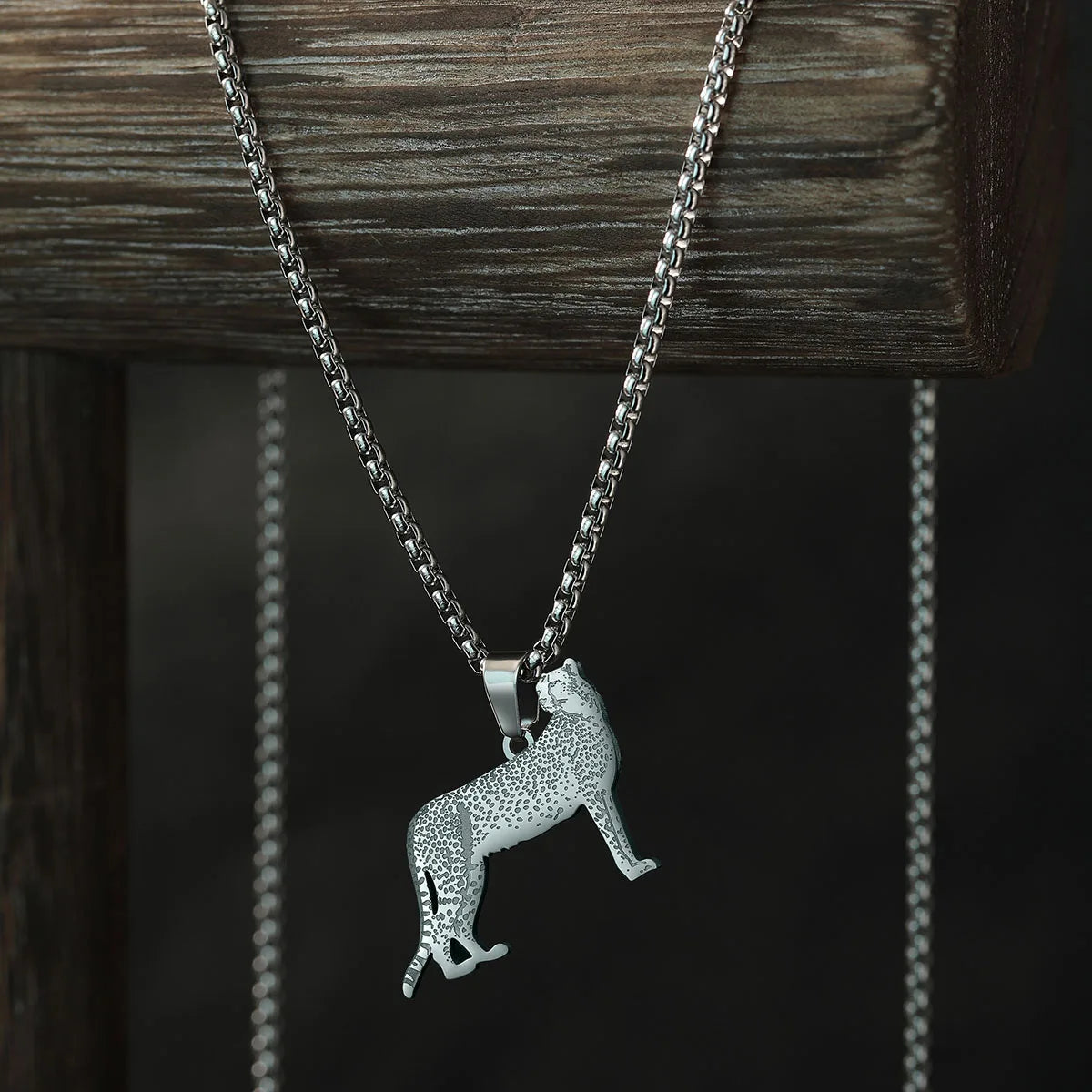 Cheetah Cat Necklace- Comes in Gold or Silver