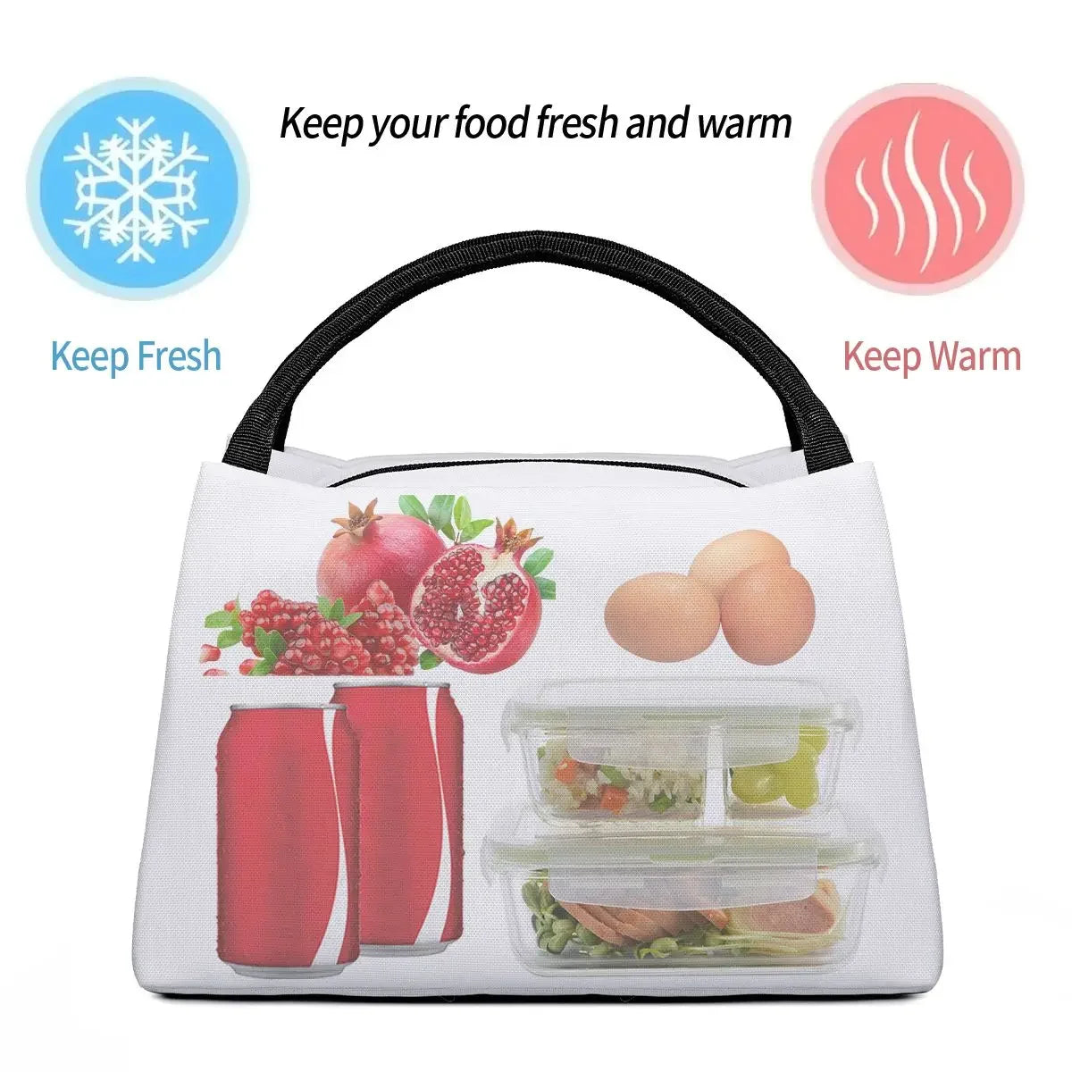Stylish Insulated Snow Leopard Lunch Bag!
