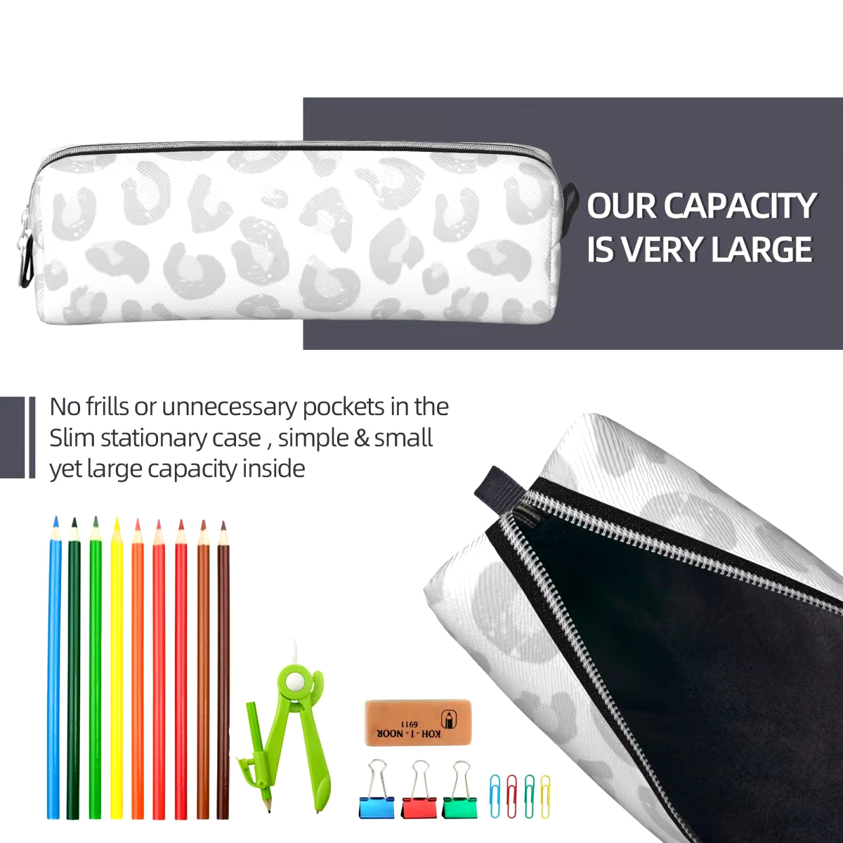 Snow Leopard Pencil Case