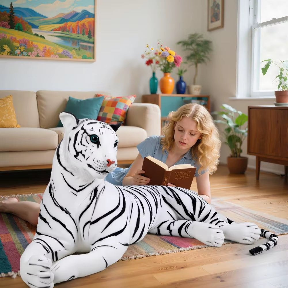 Life Size White Tiger Plush Toy