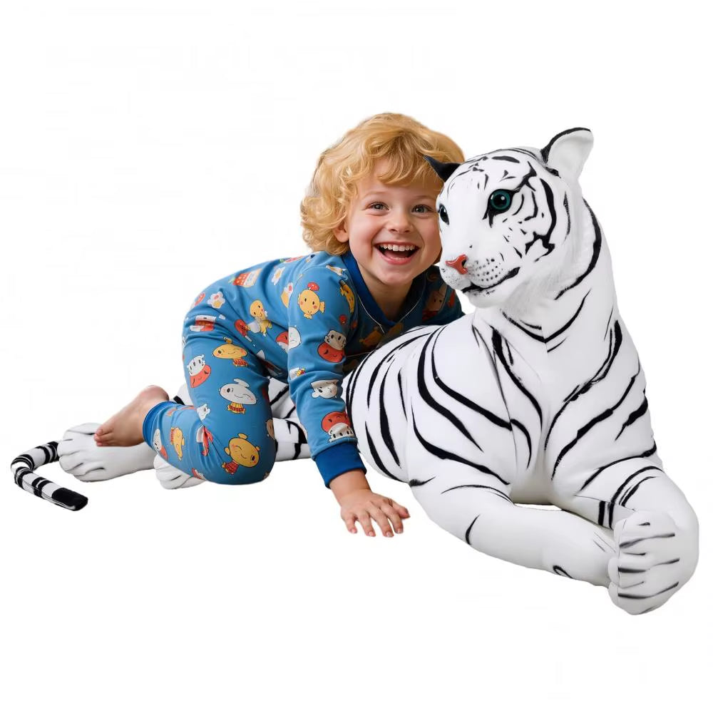 Life Size White Tiger Plush Toy