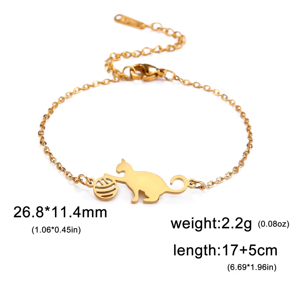 Cat & Ball Bracelet