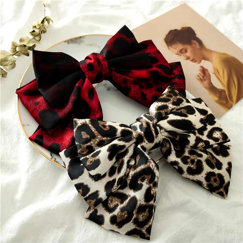 BIG WILD BOW HAIR CLIP: Variety of Print Colors