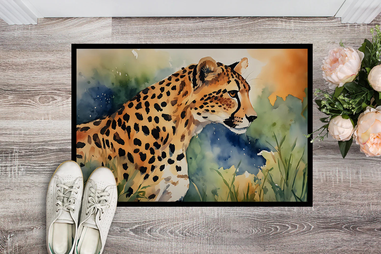 Artsy Cheetah Doormat