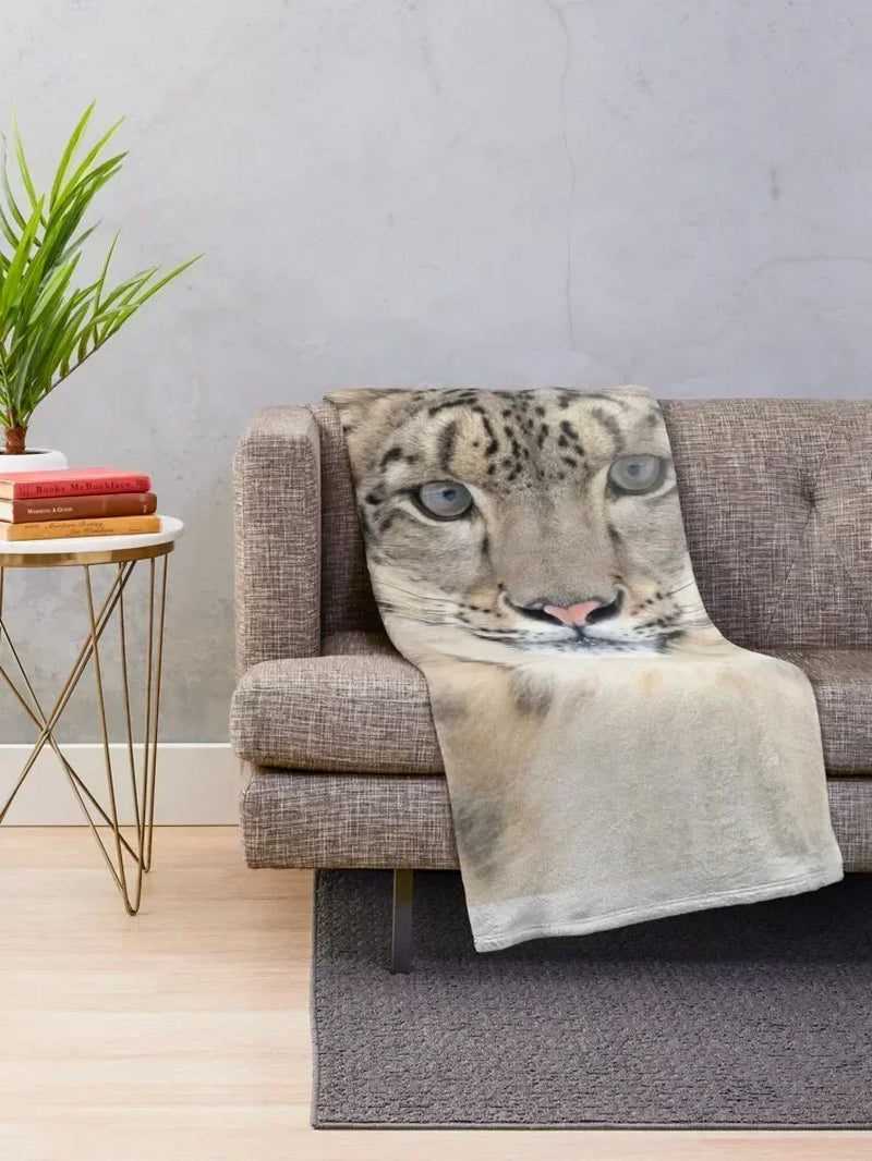 Snow Leopard Throw Blanket