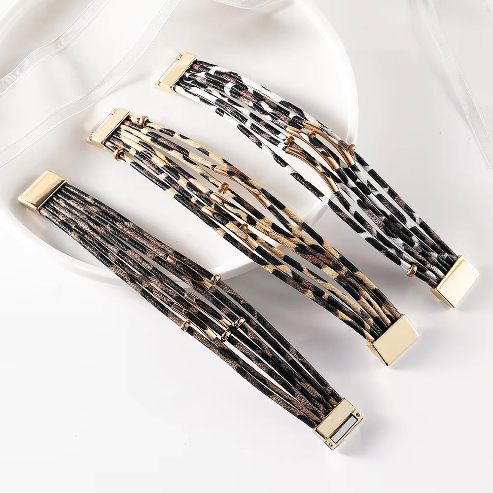 Wild Leather Wrap Bracelet : 4 Color Variations !