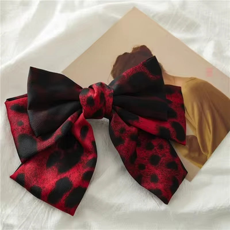 BIG WILD BOW HAIR CLIP: Variety of Print Colors