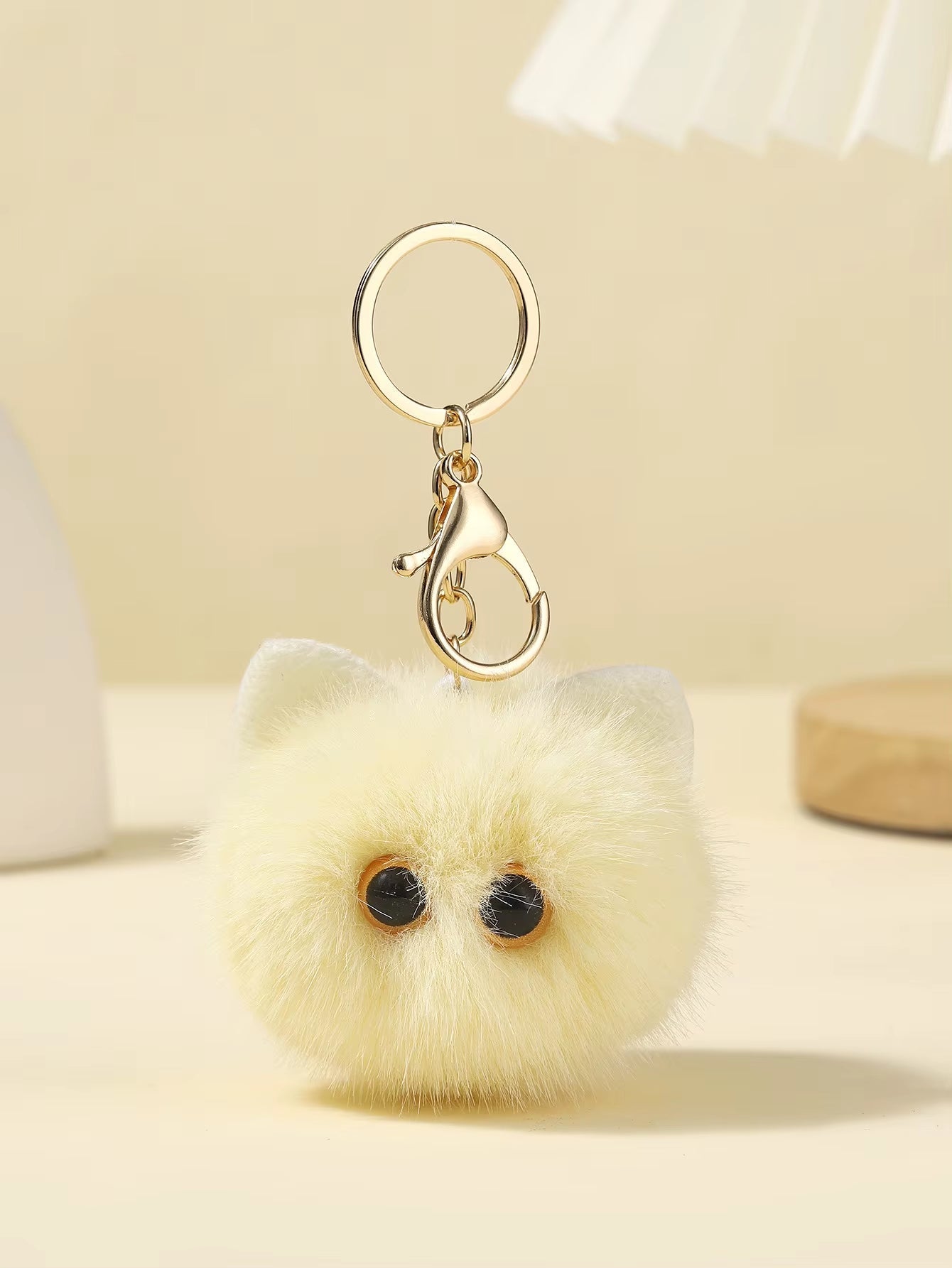 Trendy Plush Cat Keychain: Many Colors!
