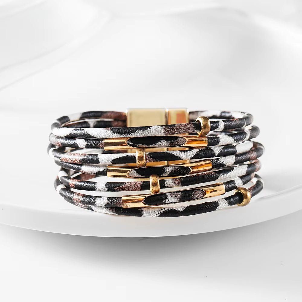 Wild Leather Wrap Bracelet : 4 Color Variations !