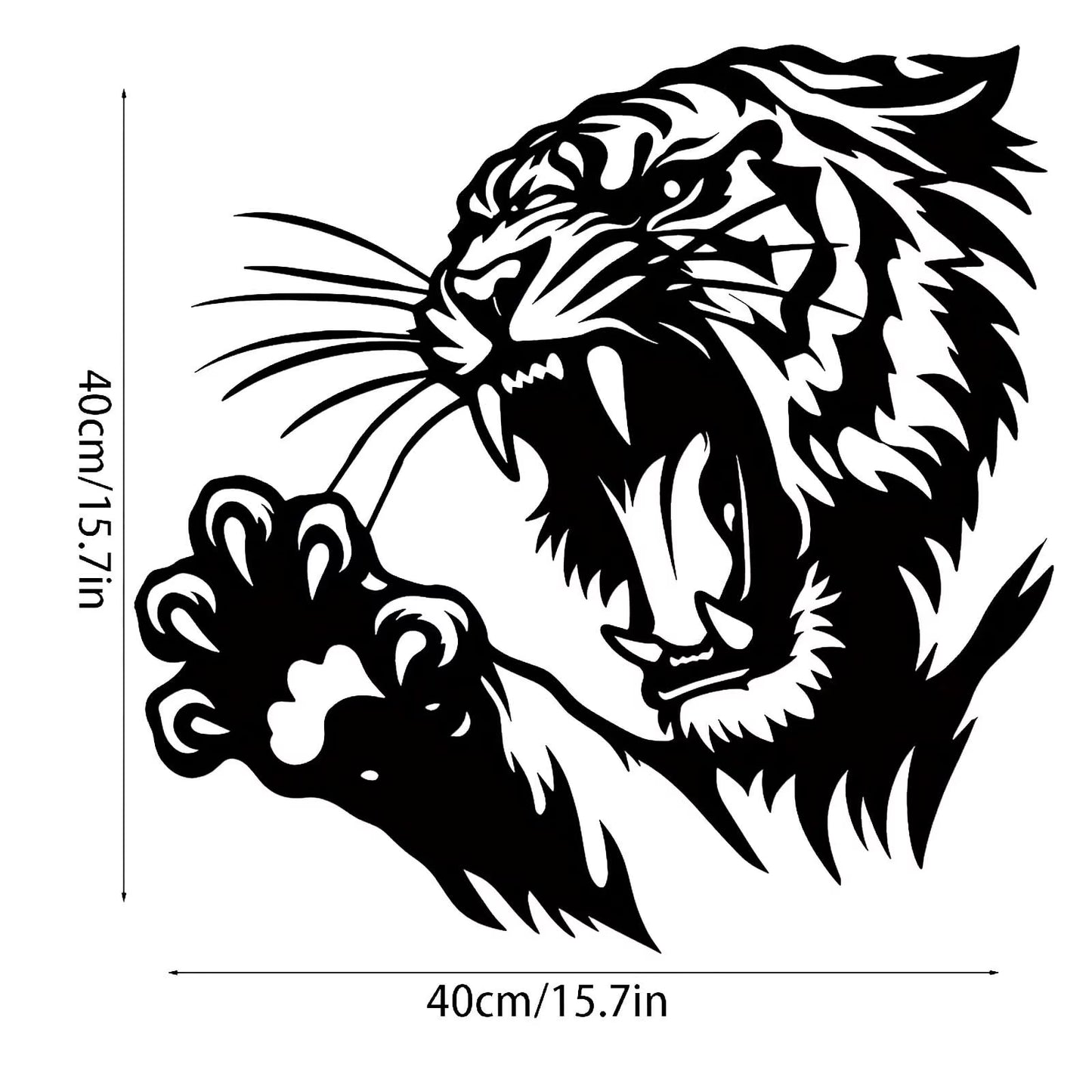 Metal Tiger Wall Art Decor