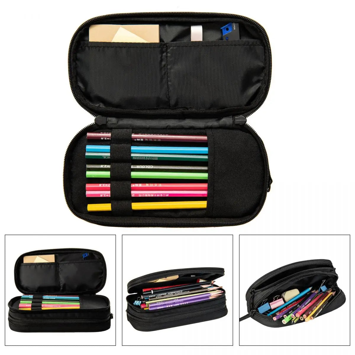 Bengal Tiger School Pencil Case, Storage, Travel - Available in Blue, Black & Hot Pink
